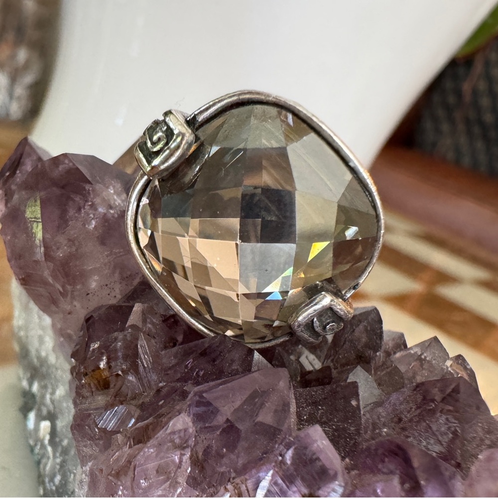 Brighton cushion cut crystal ring